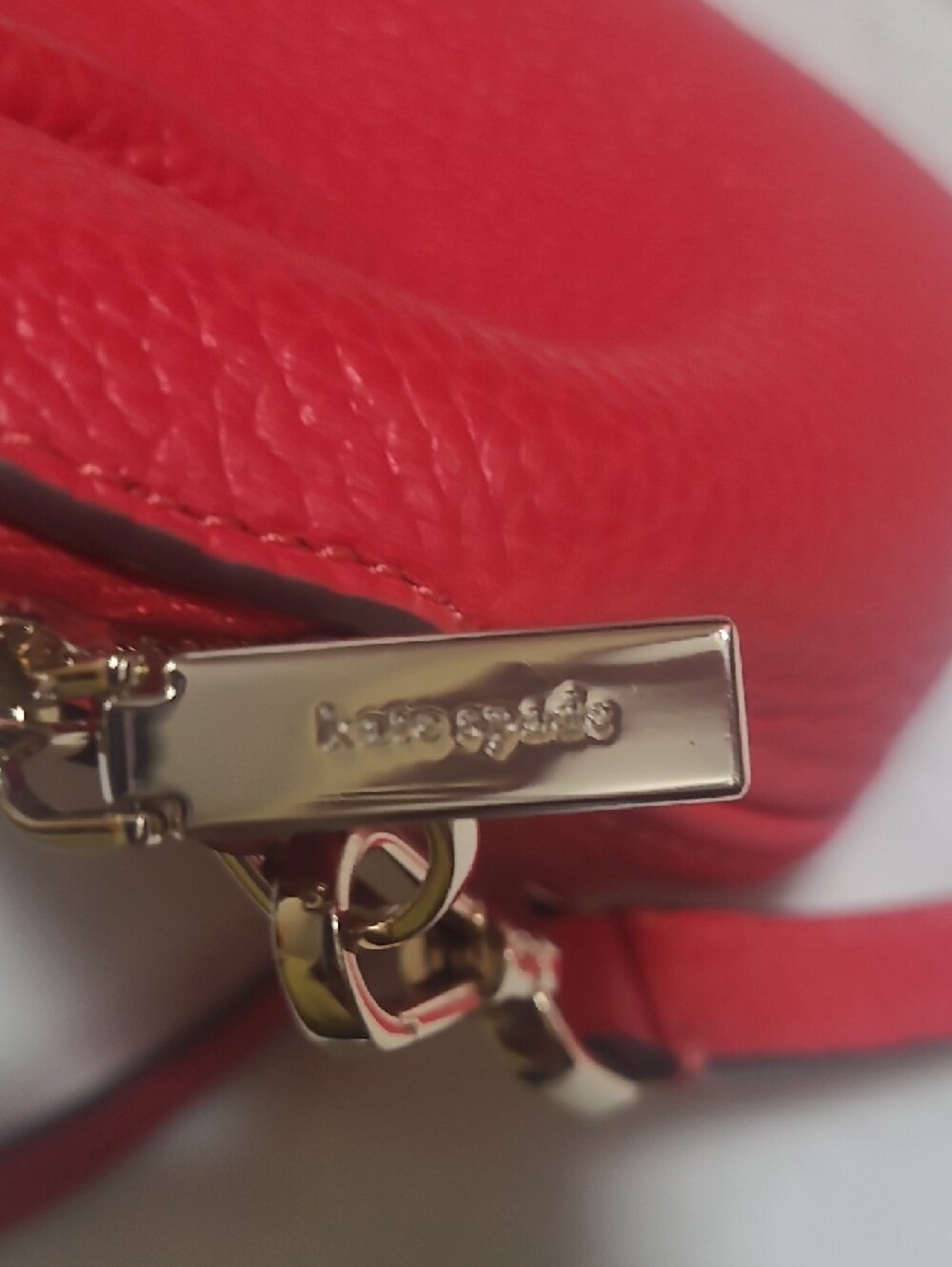 kate spade Red Pebbled Leather Crossbody with Gold Hardware - Picture 2 of 4